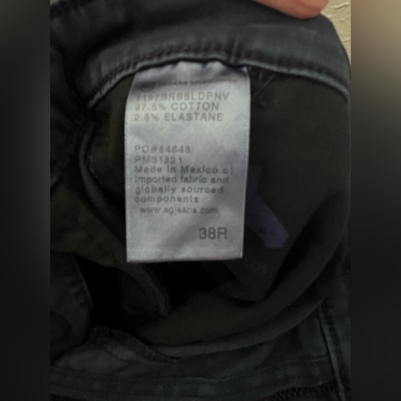 AG Wanderer 8.5-Inch Slim Stretch Cotton Chino Shorts In Navy Size 38 New - Picture 9 of 10